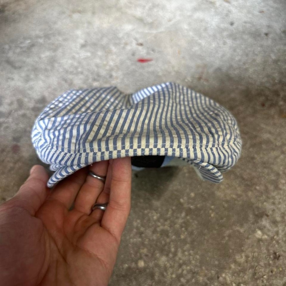 *SOLD* vintage Ralph Lauren blue & white striped flatcap